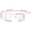 vidaXL Estante de lavabo de pared de acero y madera maciza de roble