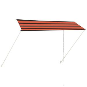vidaXL Toldo retr&aacute;ctil naranja y marr&oacute;n 350x150 cm