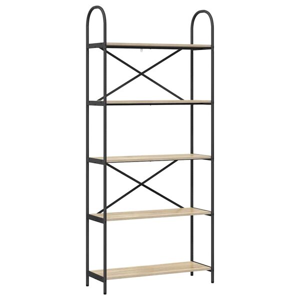 vidaXL Estante de libros Roble Sonoma 80 x 30 x 183 cm