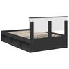 vidaXL Estructura de cama Negro 120 x 190 cm Madera de pino macizo