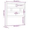 vidaXL Cabecero de cama madera maciza de pino blanco 96x4x100 cm