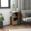 vidaXL Mesa auxiliar madera contrachapada roble ahumado 36x30x56 cm