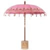 vidaXL Paraguas balin&eacute;s con base Rosa &Oslash; 210-220 cm
