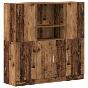 vidaXL Mueble de cocina 3 piezas madera contrachapada madera vieja
