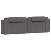 vidaXL Cama Viana con colch&oacute;n cuero sint&eacute;tico gris 180x200 cm