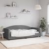 vidaXL Sof&aacute; cama sin colch&oacute;n tela gris oscuro 90x190 cm