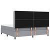 vidaXL Cama Box Spring LED con colch&oacute;n Gris Claro 200 x 200 cm tela