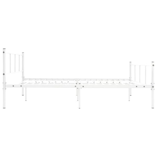 vidaXL Estructura de cama sin colch&oacute;n metal blanco 120x200 cm