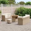vidaXL Conjunto de sof&aacute; de jard&iacute;n con coj&iacute;n 8 pcs beige y crema