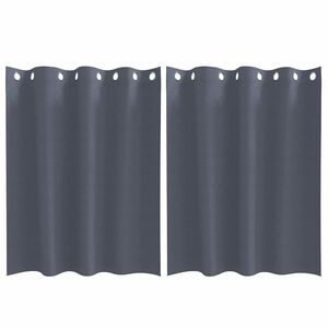 vidaXL Cortinas Opacas con Anillas 2 pcs Antracita 140 x 140 cm