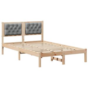 vidaXL Estructura de cama con cabecera Gris Claro 120 x 200 cm