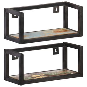 vidaXL Estantes de pared 2 unidades 40 cm madera maciza reciclada