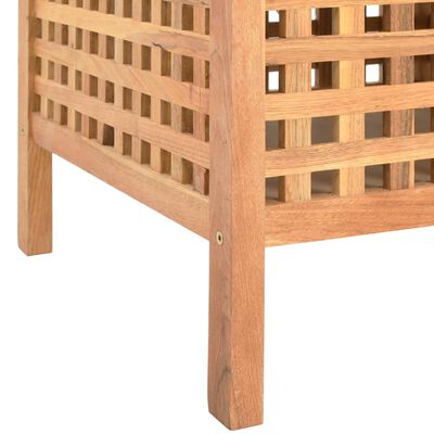 vidaXL Banco de almacenamiento de madera maciza de nogal 93x49x49 cm