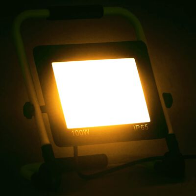 vidaXL Foco LED con asa 100 W blanco cálido