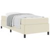 vidaXL Estructura de cama con colch&oacute;n Crema 80 x 200 cm tela