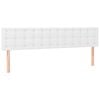 vidaXL Cabeceros cuero sint&eacute;tico blanco 200x5x78/88 cm