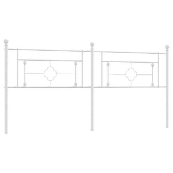 vidaXL Cabecero de repuesto de metal blanco 200 cm