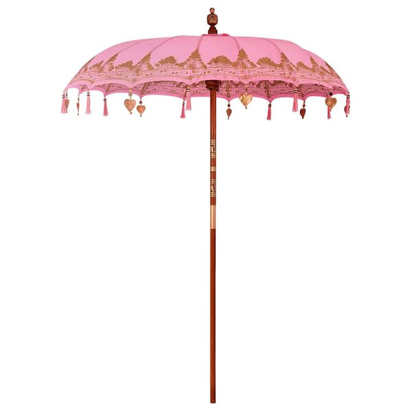 vidaXL Parasol Balinés Rosa 185 x 185 x 260 cm Algodón