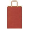vidaXL Bolsas de papel con asas 250 uds rojo 21x11x31 cm