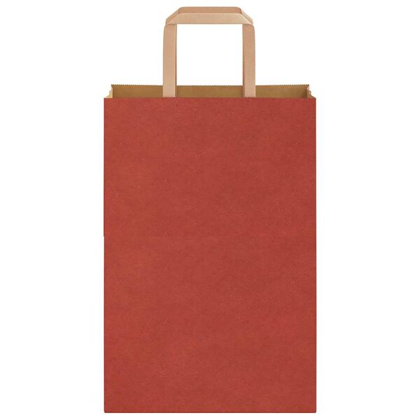 vidaXL Bolsas de papel con asas 250 uds rojo 21x11x31 cm
