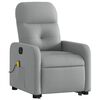 vidaXL Sill&oacute;n de masaje el&eacute;ctrico reclinable elevable tela gris claro