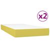 vidaXL Cama box spring con colch&oacute;n tela verde 200x200 cm