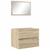vidaXL Juego de muebles de ba&ntilde;o Roble Sonoma Madera de ingenier&iacute;a