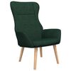 vidaXL Sill&oacute;n de relax de tela verde oscuro