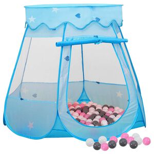 vidaXL Tienda de juegos para ni&ntilde;os con 250 bolas azul 102x102x82 cm