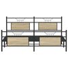 vidaXL Estructura de cama sin colch&oacute;n metal roble Sonoma 180x200 cm