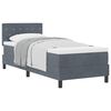 vidaXL Cama tipo Box Spring Gris oscuro 80 x 200 cm Terciopelo