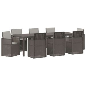 vidaXL Conjunto de Comedor de Jard&iacute;n 9 uds. Gris Claro PP