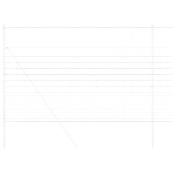 vidaXL Valla de campo Plateado 25 x 1,6 m Acero galvanizado