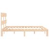 vidaXL Estructura de cama de matrimonio con cabecero madera maciza
