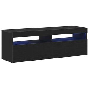 vidaXL Mueble de TV Roble Negro 120 x 35 x 40 cm Madera de ingenier&iacute;a