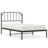 vidaXL Estructura cama sin colch&oacute;n con cabecero metal negro 107x203 cm