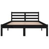 vidaXL Estructura de cama sin colchón madera pino negro 120x200 cm