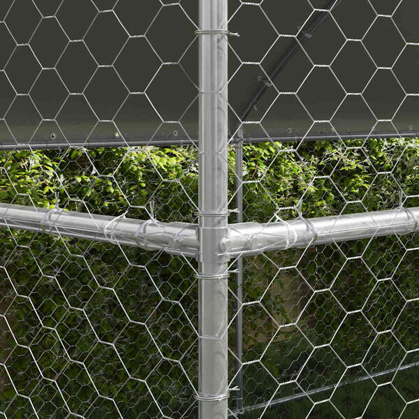 vidaXL Refugio para perros 3 pcs Plateado 6 x 2 x 2 m