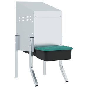 vidaXL Nido para gallinas de 1 compartimento con patas de acero galvanizado