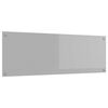 vidaXL Salpicadero de cocina Gris Claro 120 x 40 cm vidrio templado