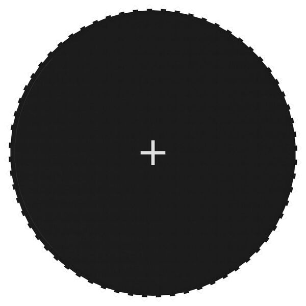 vidaXL Lona de salto para cama elástica redonda tela negro 3,66 m