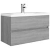 vidaXL Mueble de lavabo madera de ingenier&iacute;a gris Sonoma 80x38,5x45cm