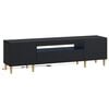 vidaXL Mueble de TV LED ARNHEM 153 x 35 x 43 cm Negro