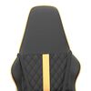 vidaXL Silla gaming cuero sint&eacute;tico negro y dorado