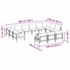 vidaXL Conjunto de sofás de jardín con cojín 14 pcs Negro Acero