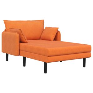 vidaXL Chaise longue de gran tama&ntilde;o Naranja Tela de pana