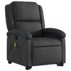 vidaXL Sillón reclinable de masaje elevable cuero auténtico negro