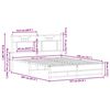 vidaXL Estructura de cama sin colch&oacute;n madera roble Sonoma 150x200 cm