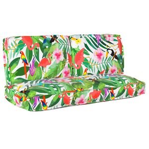 vidaXL Juego de Cojines Floral 3 pcs Multicolor Tela Oxford