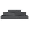 vidaXL Jardinera de madera maciza de pino gris 83x83x27 cm